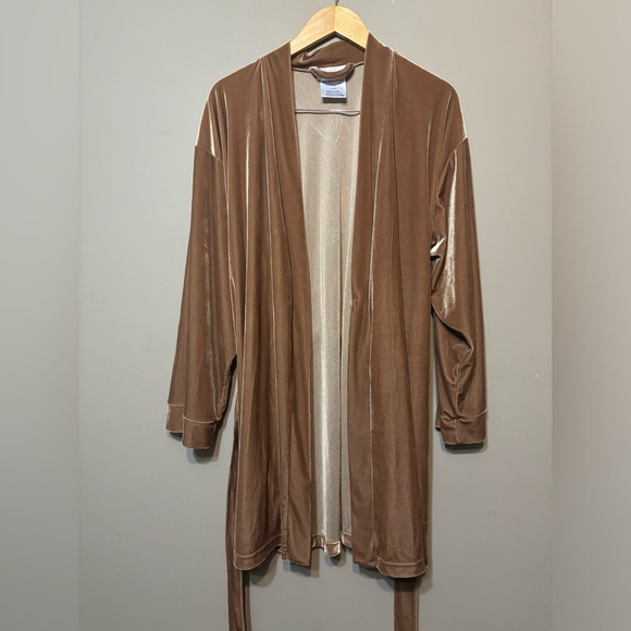 HIDDEN FANTASIES Vintage Velour Robe & Nightgown Set - Picture 8 of 10